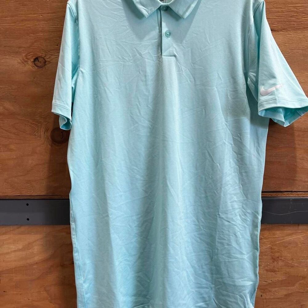 Nike Men's Blue and Green Polo-shirts